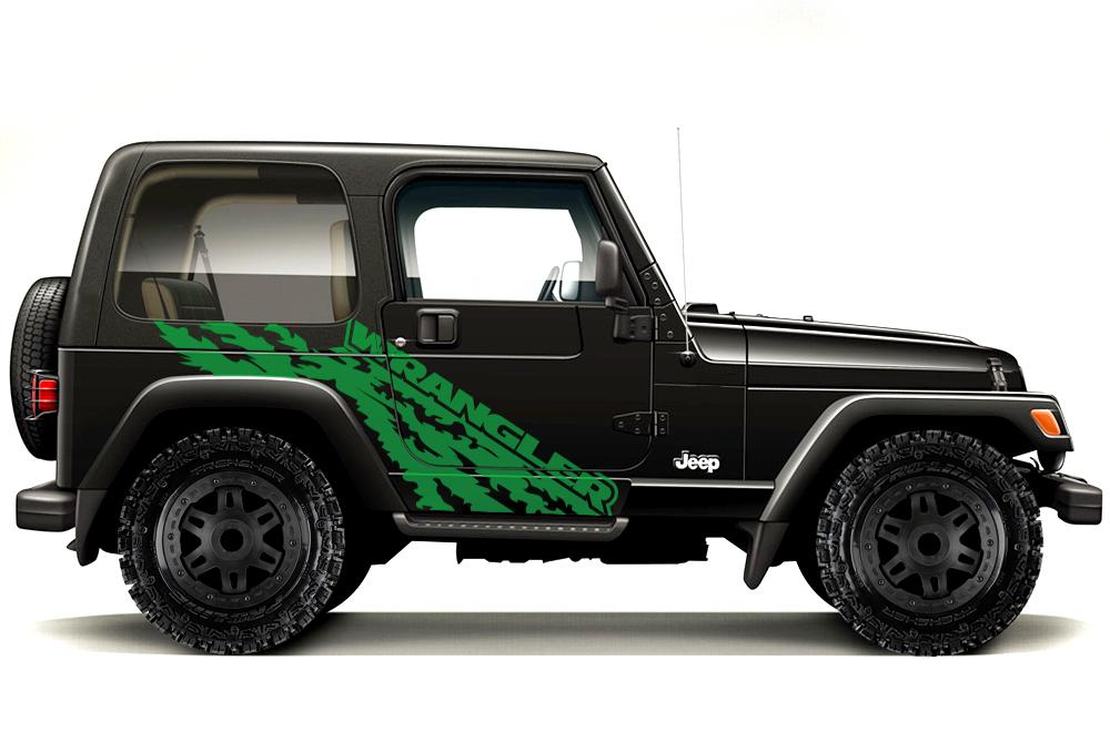 Jeep Wrangler Vinyl Wrap Kit (1999-2006) Torn - RacerX Customs