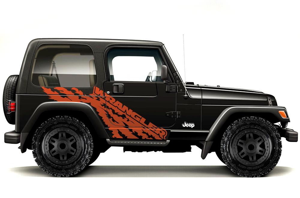 Jeep Wrangler Vinyl Wrap Kit (1999-2006) Torn - RacerX Customs