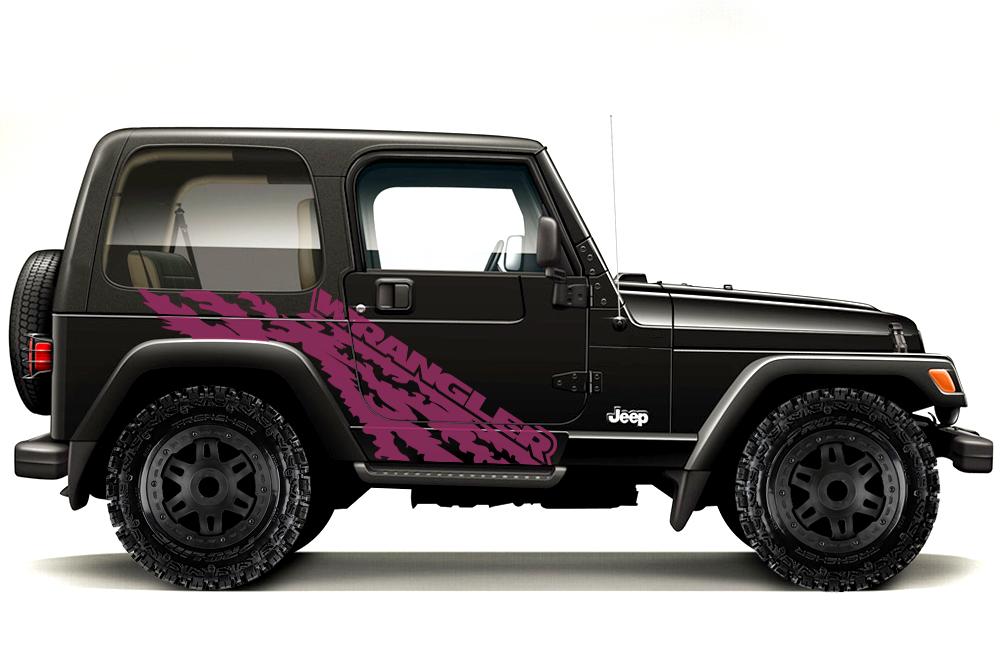 Jeep Wrangler Vinyl Wrap Kit (1999-2006) Torn - RacerX Customs