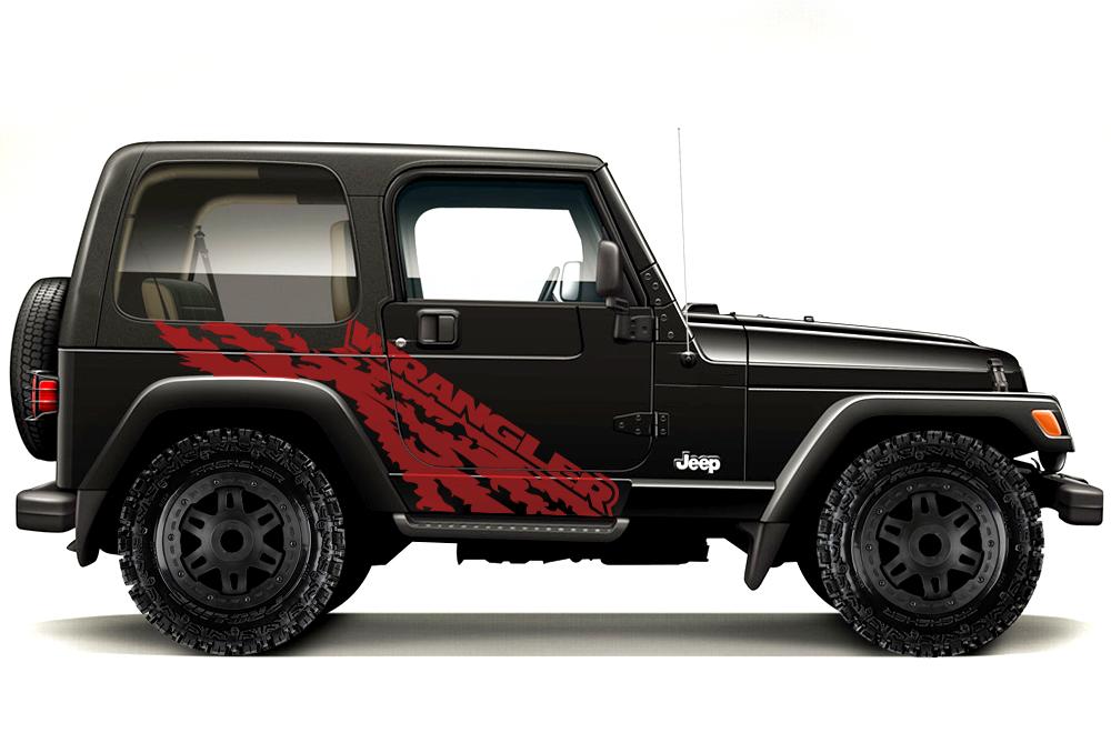Jeep Wrangler Vinyl Wrap Kit (1999-2006) Torn - RacerX Customs