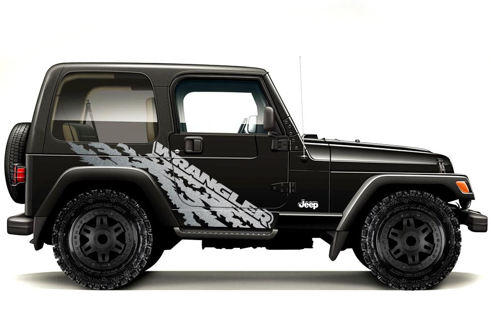 Jeep Wrangler Vinyl Wrap Kit (1999-2006) Torn - RacerX Customs