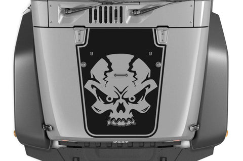 Jeep Wrangler Vinyl Hood Wrap (2007-2016) Skull - RacerX Customs