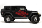Jeep Wrangler 4-Door Vinyl Wrap Kit (2007-2016) Army Star - RacerX Customs