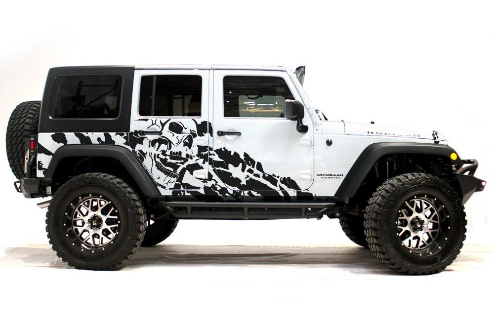 Jeep Wrangler 4-Door Vinyl Wrap Kit (2007-2016) Nightmare - RacerX Customs