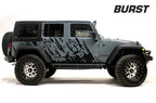 Jeep Wrangler 4-Door Vinyl Wrap Kit (2007-2016) Burst - RacerX Customs