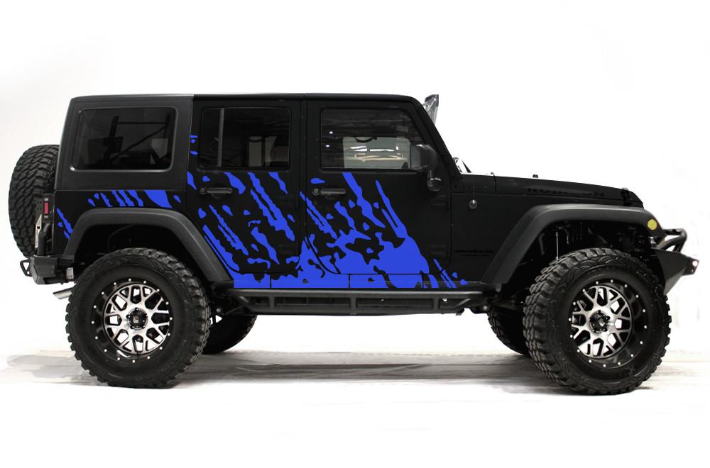 Jeep Wrangler 4-Door Vinyl Wrap Kit (2007-2016) Burst - RacerX Customs