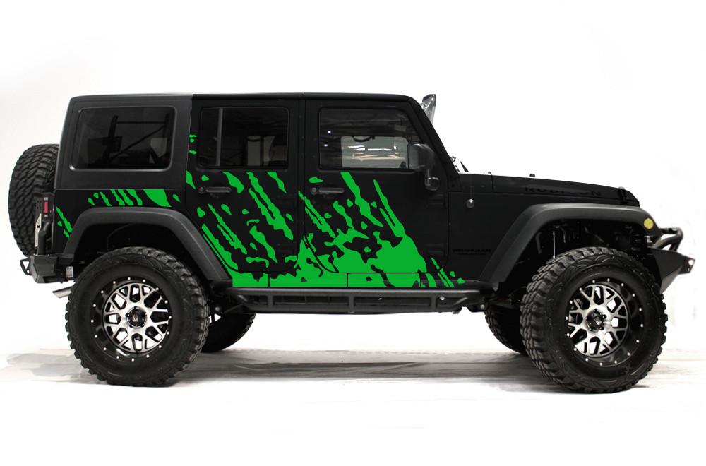 Jeep Wrangler 4-Door Vinyl Wrap Kit (2007-2016) Burst - RacerX Customs