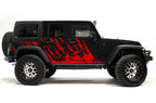 Jeep Wrangler 4-Door Vinyl Wrap Kit (2007-2016) Burst - RacerX Customs