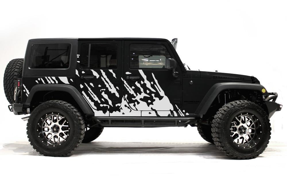 Jeep Wrangler 4-Door Vinyl Wrap Kit (2007-2016) Burst - RacerX Customs