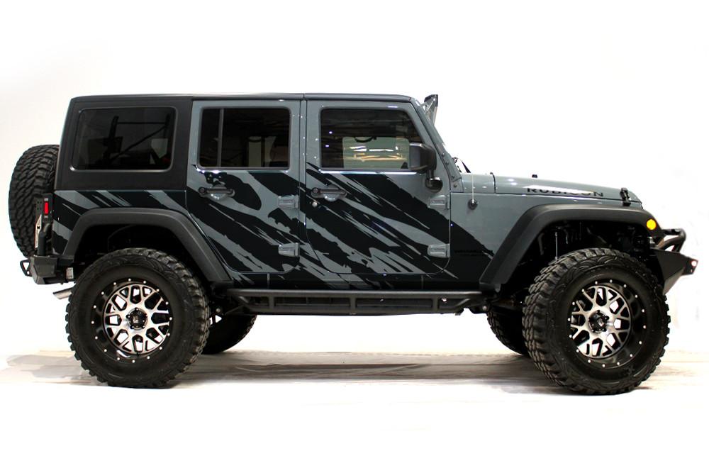 Jeep Wrangler 4-Door Vinyl Wrap Kit (2007-2016) Shred - RacerX Customs