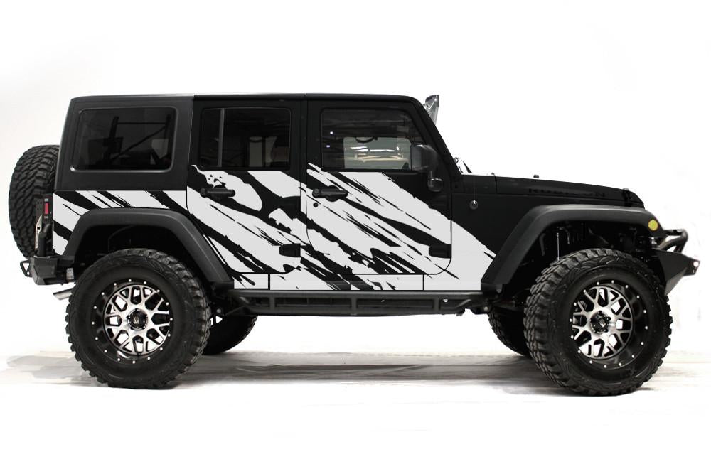 Jeep Wrangler 4-Door Vinyl Wrap Kit (2007-2016) Shred - RacerX Customs