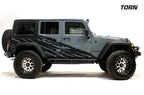 Jeep Wrangler 4-Door Vinyl Wrap Kit (2007-2016) Torn - RacerX Customs