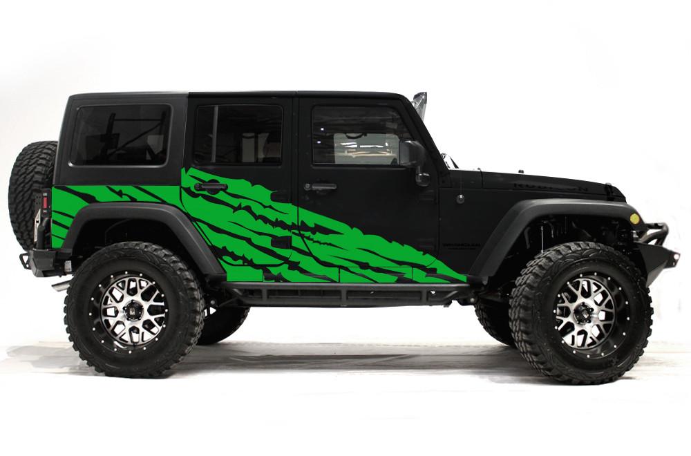Jeep Wrangler 4-Door Vinyl Wrap Kit (2007-2016) Torn - RacerX Customs