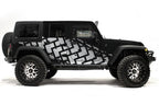 Jeep Wrangler 4-Door Vinyl Wrap Kit (2007-2016) Tire Tracks - RacerX Customs