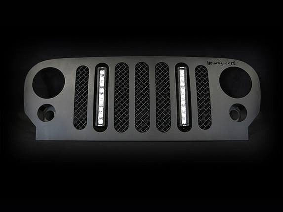 Jeep Wrangler Custom Grille with LED Light Bars (2007-2017) RCJK - RacerX Customs