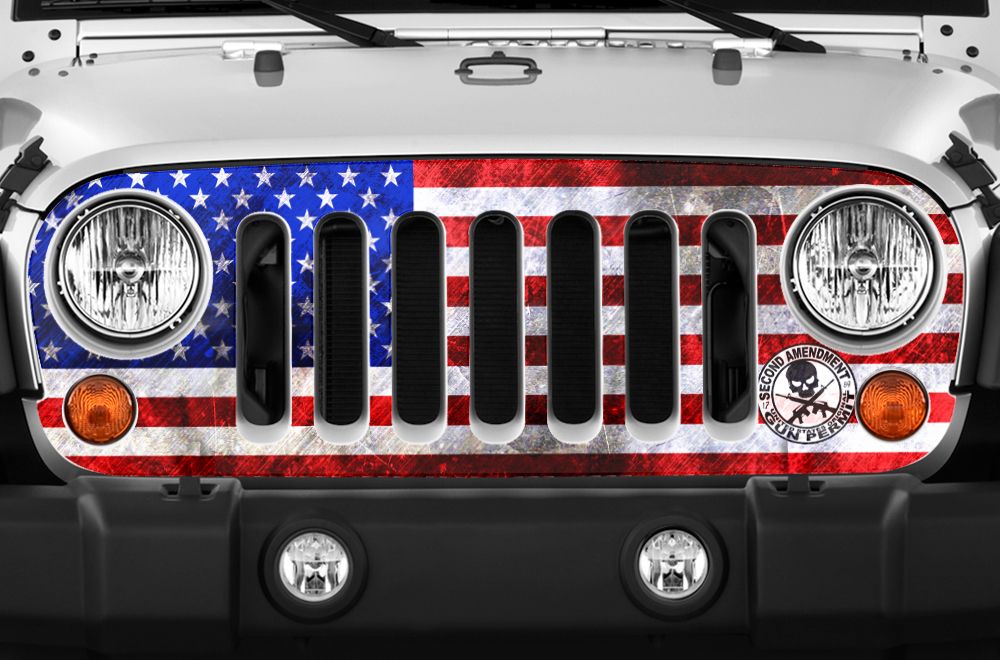 Jeep Wrangler Grille Skin Graphics ('07-'16)