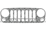 Jeep Wrangler Grille Skin Graphics ('07-'16)