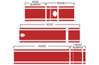 Lexus GS Vinyl Stripes Wrap Kit (2006-2013) Racing Stripes - RacerX Customs