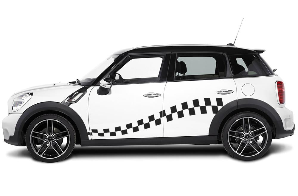 Mini Cooper Vinyl Checkered Stripes (2012-2014) - RacerX Customs