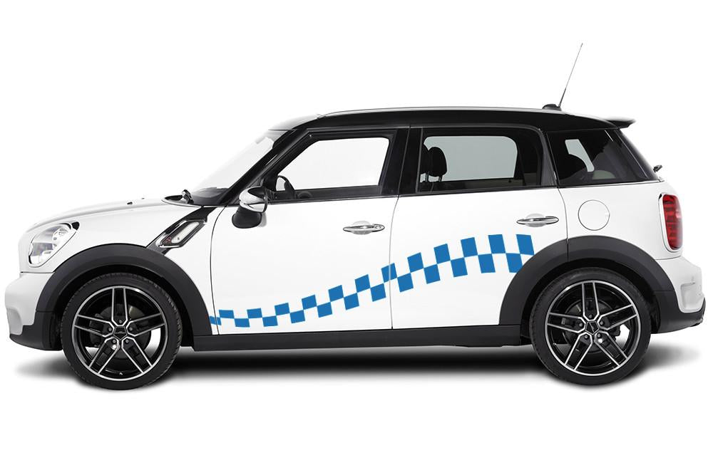 Mini Cooper Vinyl Checkered Stripes (2012-2014) - RacerX Customs