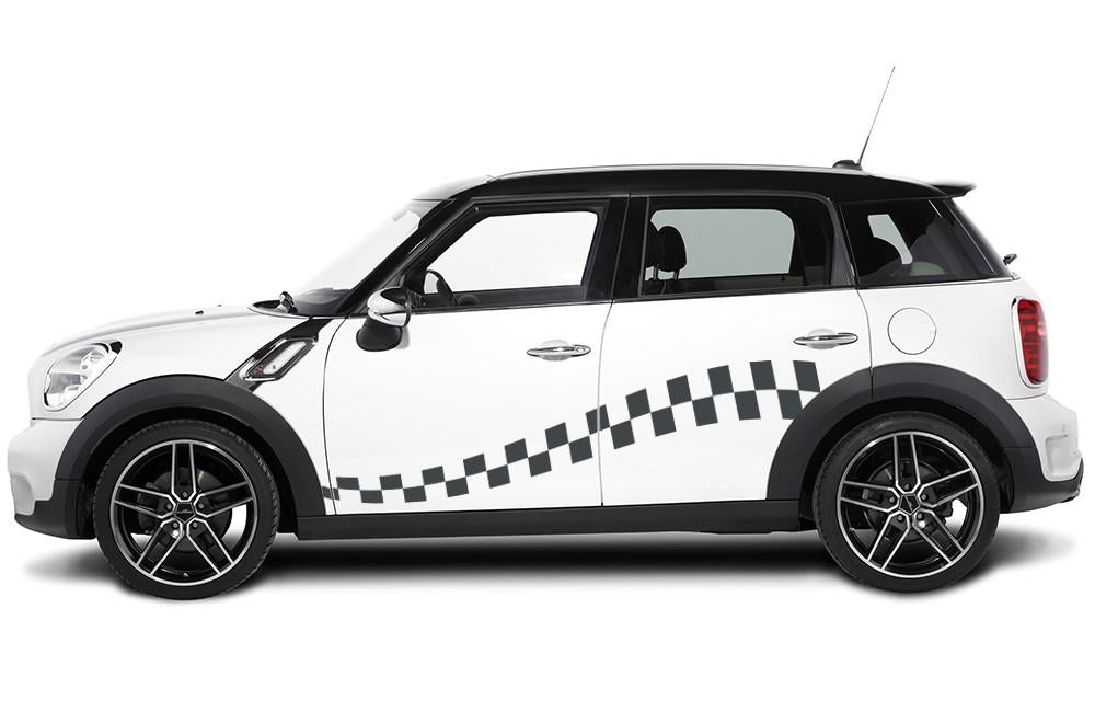 Mini Cooper Vinyl Checkered Stripes (2012-2014) - RacerX Customs