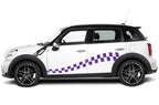Mini Cooper Vinyl Checkered Stripes (2012-2014) - RacerX Customs