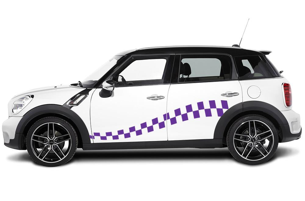 Mini Cooper Vinyl Checkered Stripes (2012-2014) - RacerX Customs