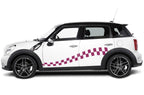 Mini Cooper Vinyl Checkered Stripes (2012-2014) - RacerX Customs