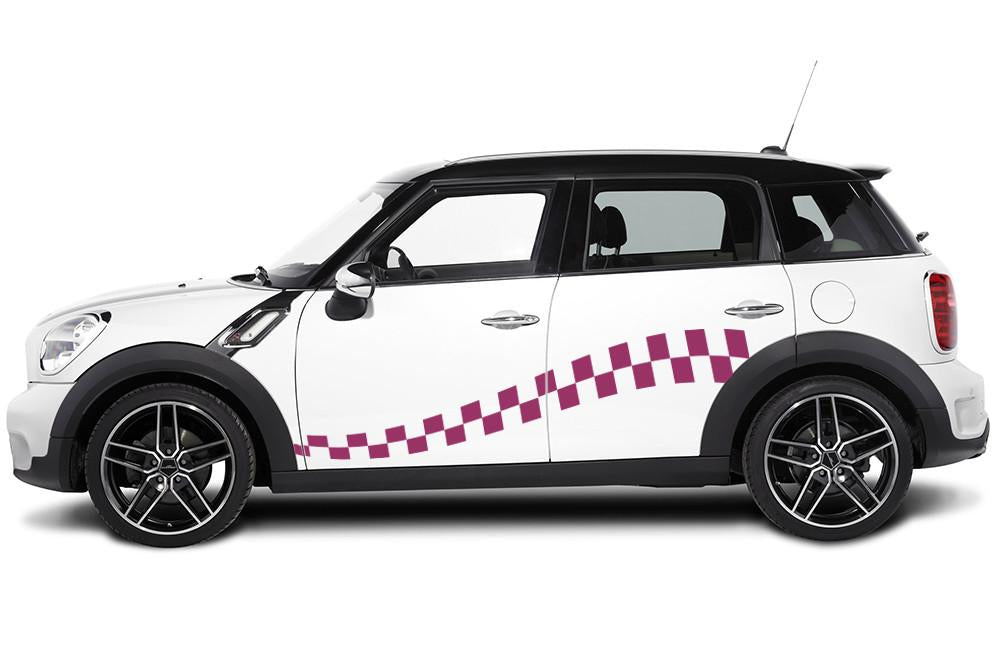 Mini Cooper Vinyl Checkered Stripes (2012-2014) - RacerX Customs
