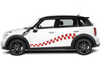 Mini Cooper Vinyl Checkered Stripes (2012-2014) - RacerX Customs