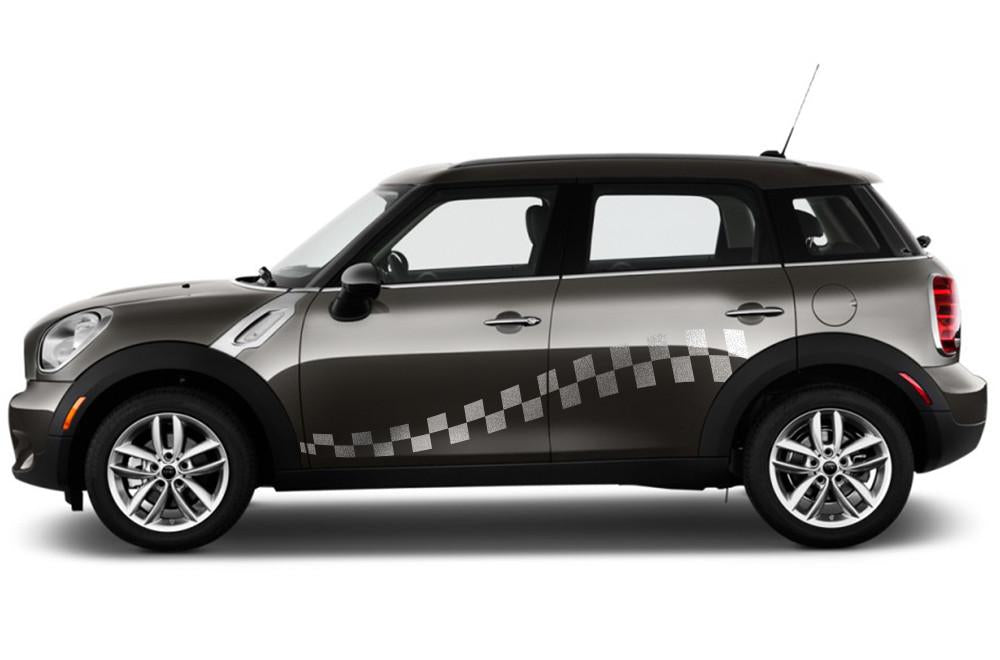 Mini Cooper Vinyl Checkered Stripes (2012-2014) - RacerX Customs