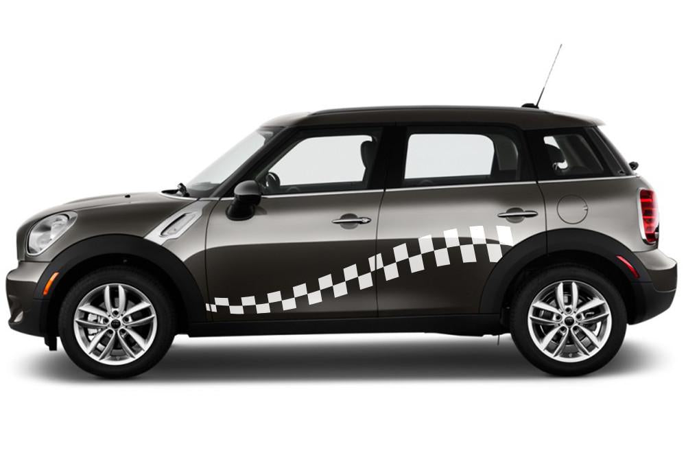 Mini Cooper Vinyl Checkered Stripes (2012-2014) - RacerX Customs