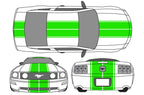 Ford Mustang Vinyl Stripes Wrap Kit (2005-2009) Racing Stripes - RacerX Customs