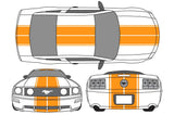 Ford Mustang Vinyl Stripes Wrap Kit (2005-2009) Racing Stripes - RacerX Customs