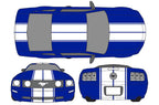 Ford Mustang Vinyl Stripes Wrap Kit (2005-2009) Racing Stripes - RacerX Customs