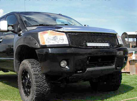 Nissan Titan Custom Grille with LED Bar (2004-2015) RC1X - RacerX Customs