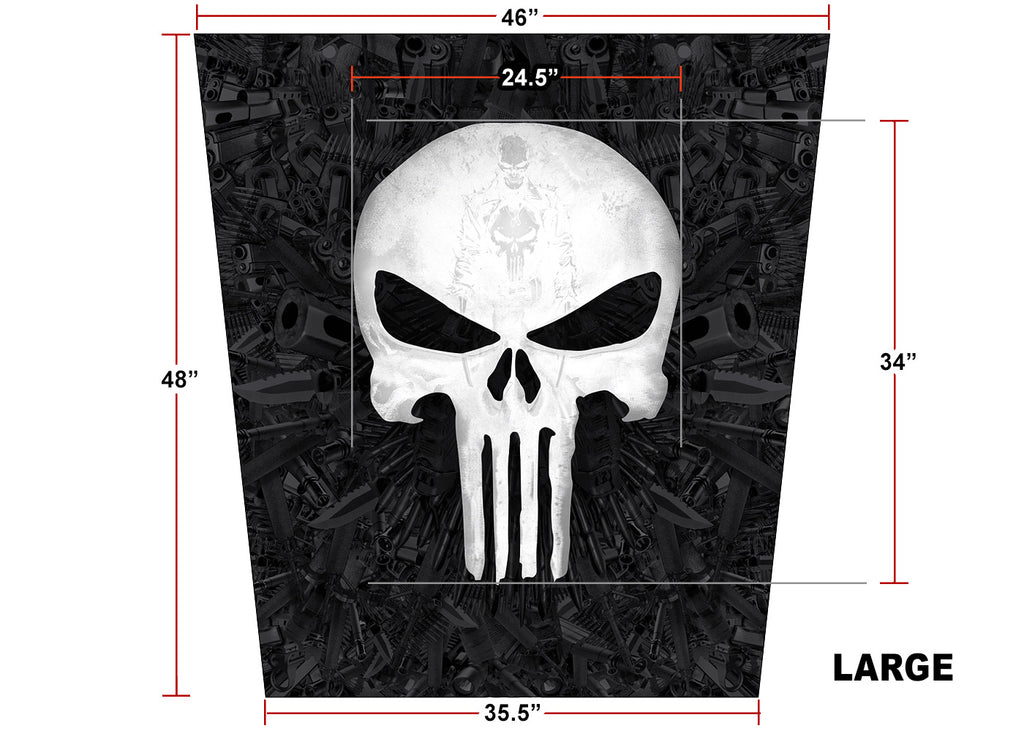 Universal Vinyl Hood Graphics - Full-Color Punisher - RacerX Customs