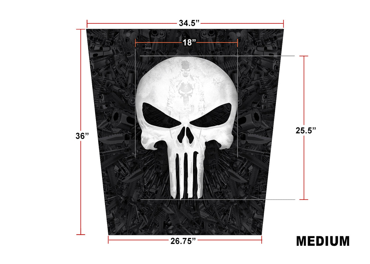Universal Vinyl Hood Graphics - Full-Color Punisher - RacerX Customs
