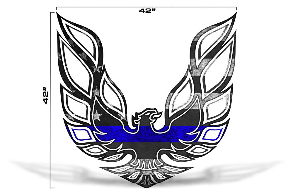 Pontiac Trans-Am Firebird Hood Decal - THIN BLUE LINE - RacerX Customs