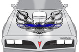 Pontiac Trans-Am Firebird Hood Decal - THIN BLUE LINE - RacerX Customs