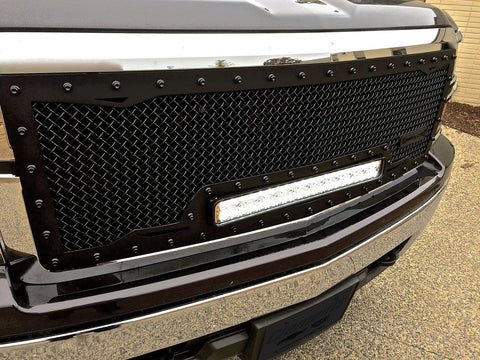 Ford Super Duty Custom Grille with LED Bar (2017-2019) RC1X - RacerX Customs