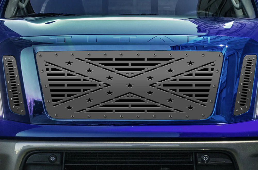 Titan Grille ('16-'19) Black Steel, REBEL - RacerX Customs | Auto Graphics, Truck Grilles and Accessories