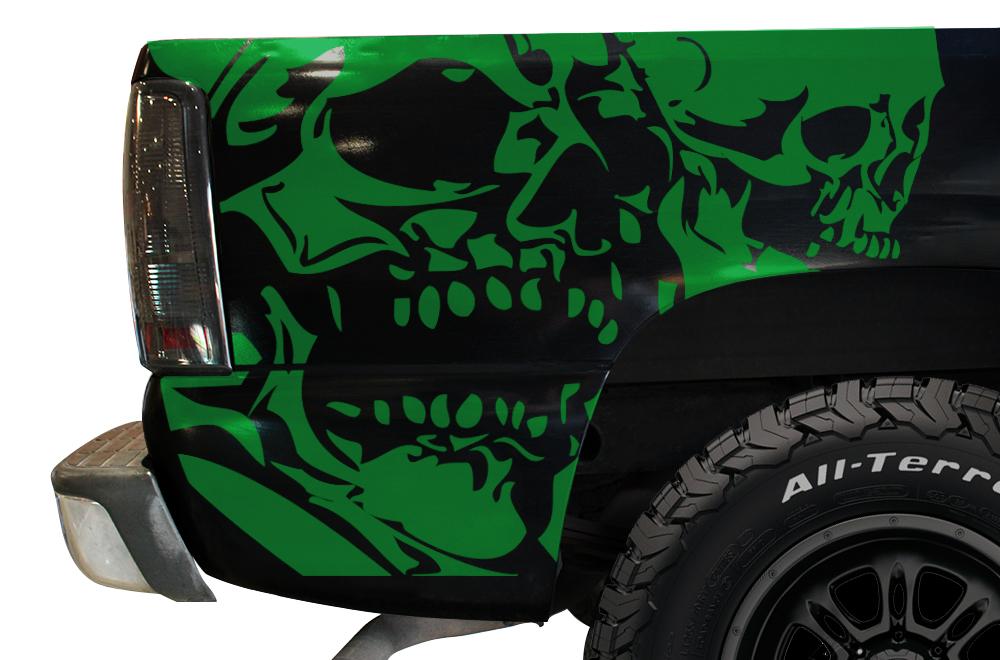 Chevy Silverado Quarter Panel Wrap (1999-2007) Double-Skull - RacerX Customs