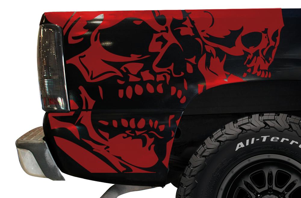Chevy Silverado Quarter Panel Wrap (1999-2007) Double-Skull - RacerX Customs