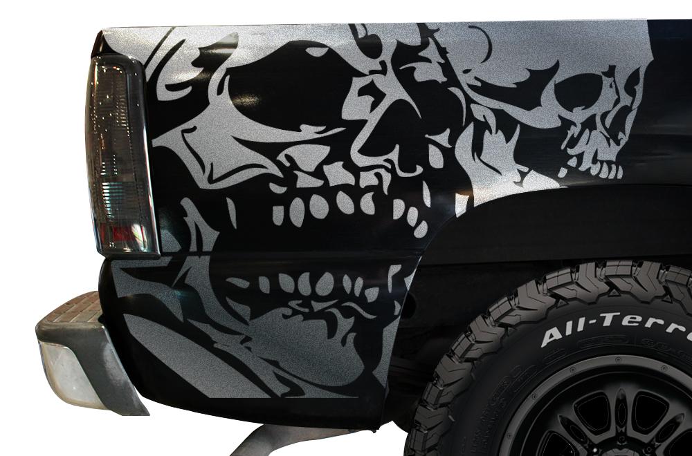 Chevy Silverado Quarter Panel Wrap (1999-2007) Double-Skull - RacerX Customs