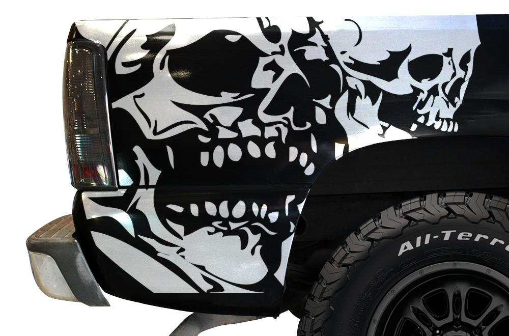 Chevy Silverado Quarter Panel Wrap (1999-2007) Double-Skull - RacerX Customs