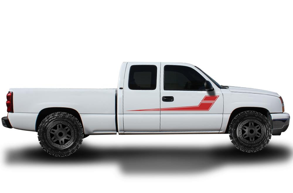 Chevy Silverado Vinyl Stripes Wrap Kit (1999-2007) Rally Stripes - RacerX Customs