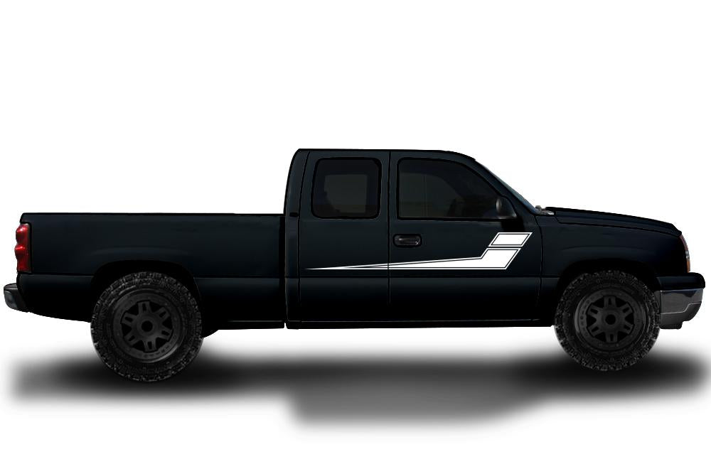 Chevy Silverado Vinyl Stripes Wrap Kit (1999-2007) Rally Stripes - RacerX Customs