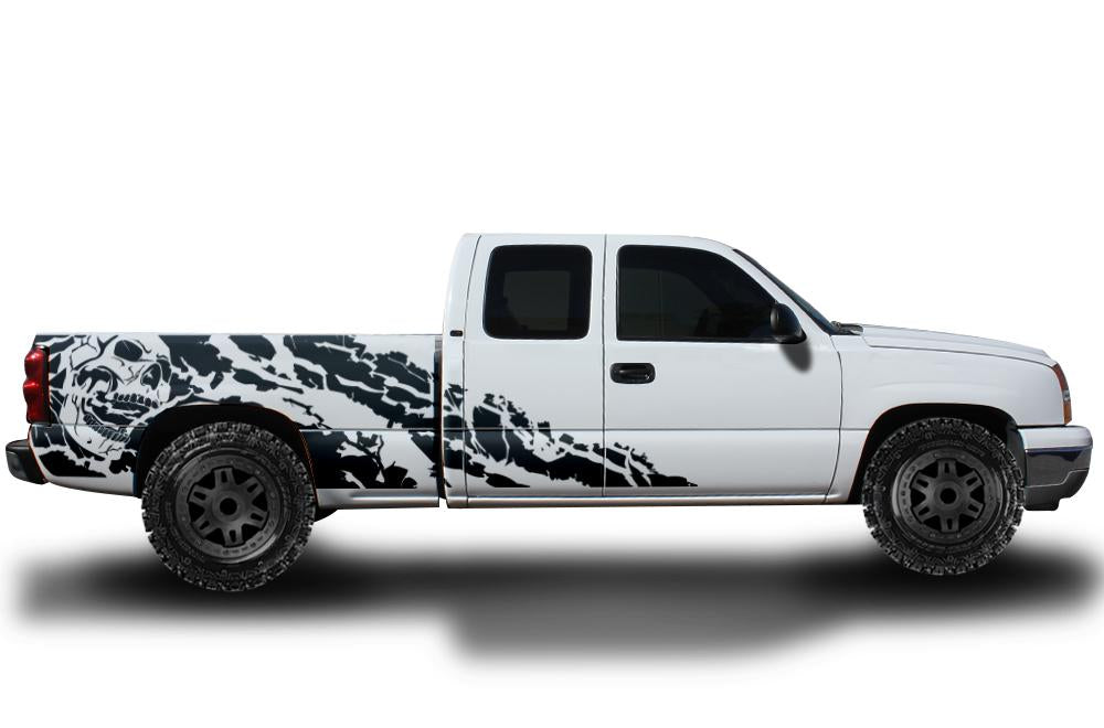 Chevy Silverado Extended Cab Wrap (1999-2007) Vinyl - Nightmare - RacerX Customs