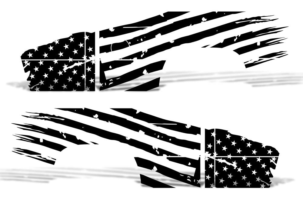 Chevy Silverado Extended Cab Wrap (1999-2007) Vinyl - American Flag - RacerX Customs